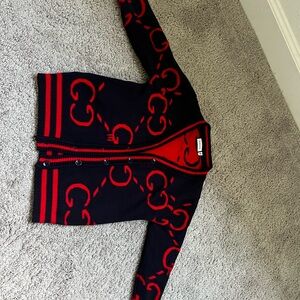 Gucci Black and Red Cardigan